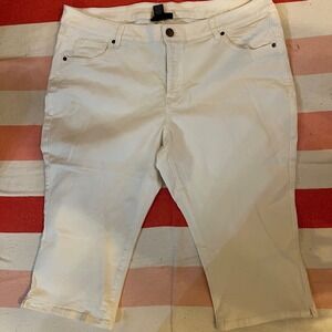 Lane Bryant sz 22 nwt capri white jeans